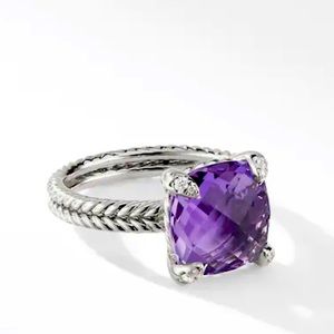 DY Châtelaine Ring with Amethyst & Diamonds